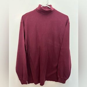 Vintage 90s J. Crew Tissue Red Turtleneck Top | Y2K | Retro | Trendy